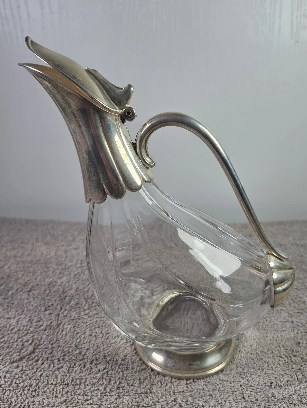 Vintage Duck Shaped Wine Decantor Or Claret Jug
